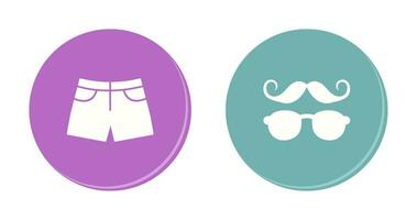 hipster estilo y pantalones cortos icono vector