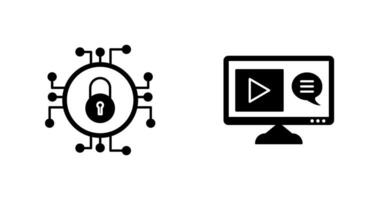 Data Security and Content Production Icon vector