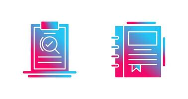 Search and Spring Notebook Icon vector