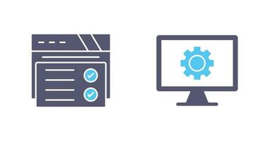 Web Browser and Monitor Screen Icon vector