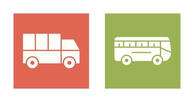 Truck and Bus Icon vector