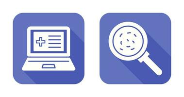 Laptop and Analytics Icon vector