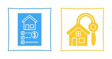 List and House Icon vector
