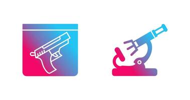 Evidence and Microscope Icon vector