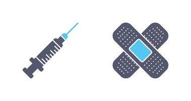 Syringe and Bandages Icon vector