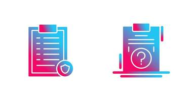 List Protection and Question Icon vector