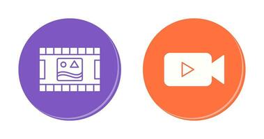 pictures reel and video Icon vector