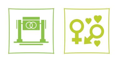 Wedding and Genders Icon vector