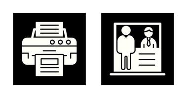 Printer and Cash Deposit Icon vector