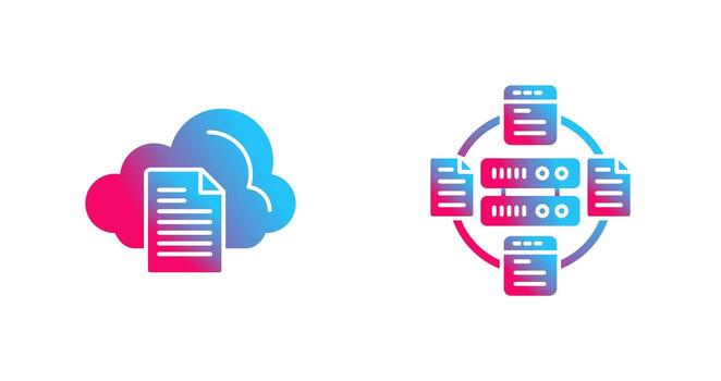 File and Server Icon vector