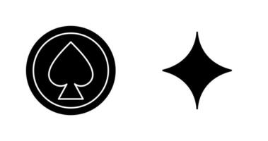 Spade and Diamond Icon vector