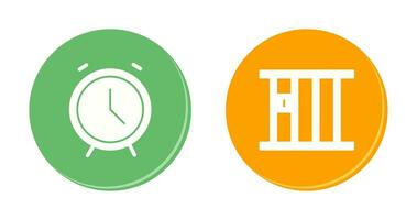 Alarm Clock and Jail Icon vector