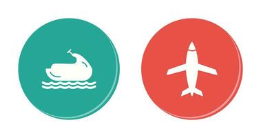 Jet Ski and Plane Icon vector