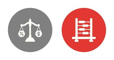 Scale and Abacus Icon vector