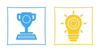 Trophy and Innoation Icon vector