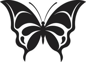 con alas majestad negro mariposa símbolo negro mariposa icono un marca de libertad vector