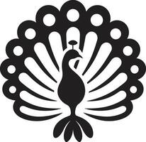 real de ébano vector pavo real emblema pavos reales legado negro logo icono