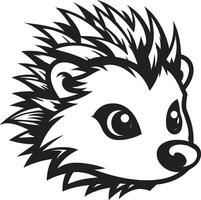 Vectorized Emblems Eyes of Watchfulness Sleek and Prickly Black Hedgehog Emblem vector