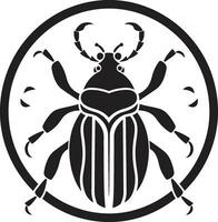 Head Monogram Bug Emblem vector