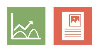 trend in graph and picture attachemnet  Icon vector