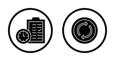 Time Planing and Loop Icon vector