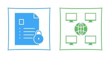 confidentiality and company network Icon vector