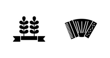 Accordion a d Wheat Icon vector