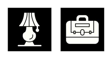 Lamp and briefcase Icon vector