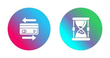 Transaction and Hourglass Icon vector