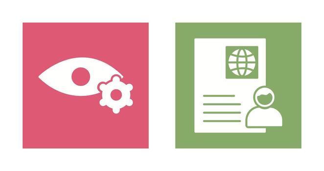 ver ajuste y global perfil icono vector