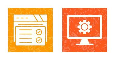 Web Browser and Monitor Screen Icon vector