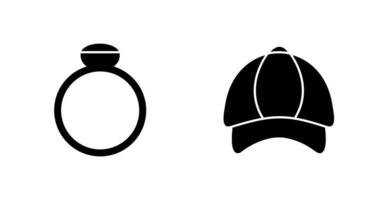 Ring and P Cap Icon vector