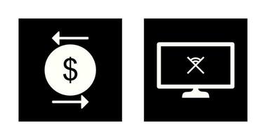 transaction and disconnected network  Icon vector