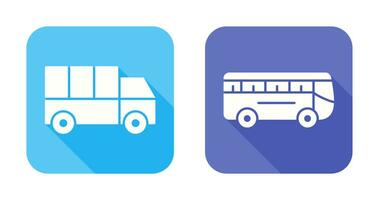 Truck and Bus Icon vector