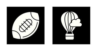 Hot Air Baloon and Football Icon vector