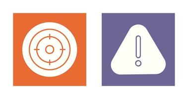 Target and Warning Icon vector