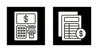 Atm and Invoice Icon vector