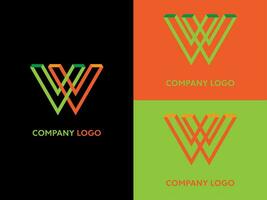 w marca logo diseño vector