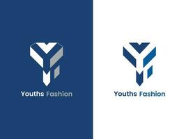 esta logo es un combinación de el letras y y F. esta logo diseño es para todas creativo negocios sugerencias, bonito logotipos, simple, y único ideas vector