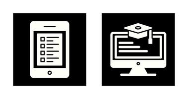 Online Test and Online Learning Icon vector