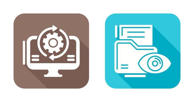 Synchronization and Data Visualization Icon vector