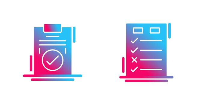 Today to Done Check List and Checkmark Icon vector