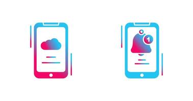 Weather App and Notifications Icon vector