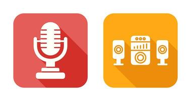 Microphone and Sound System Icon vector