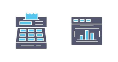 Statistics and Checkout Icon vector