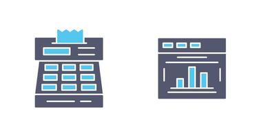 Estadísticas y revisa icono vector