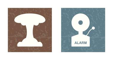 explosion and alarms Icon vector