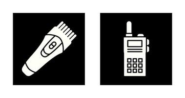 Trimmer and Communication Icon vector