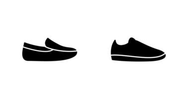 Mens Loafers and Casual Shoes Icon vector