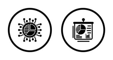 Pie Chart and Presentation Icon vector